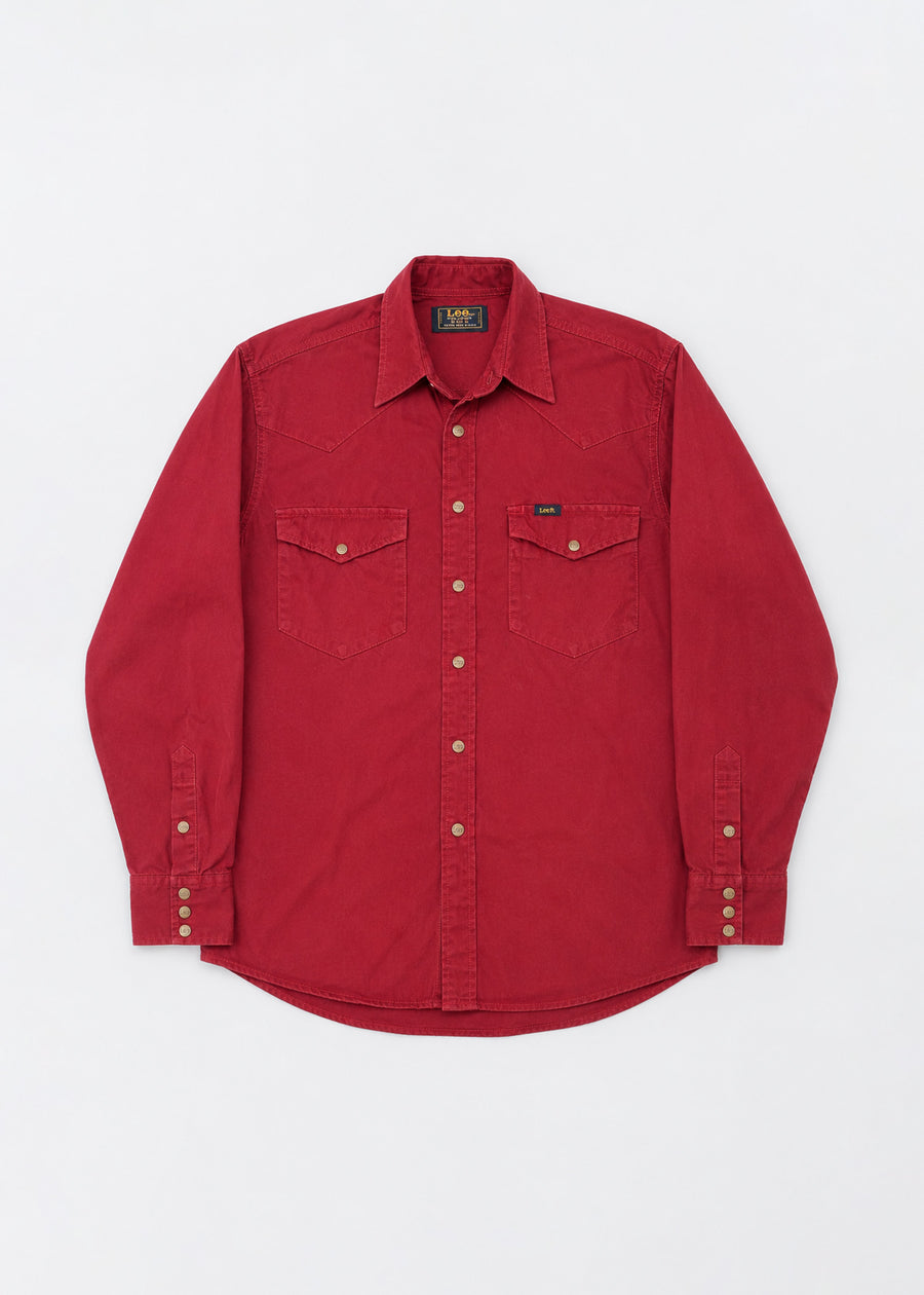 Lee Red Button-Down Shirt