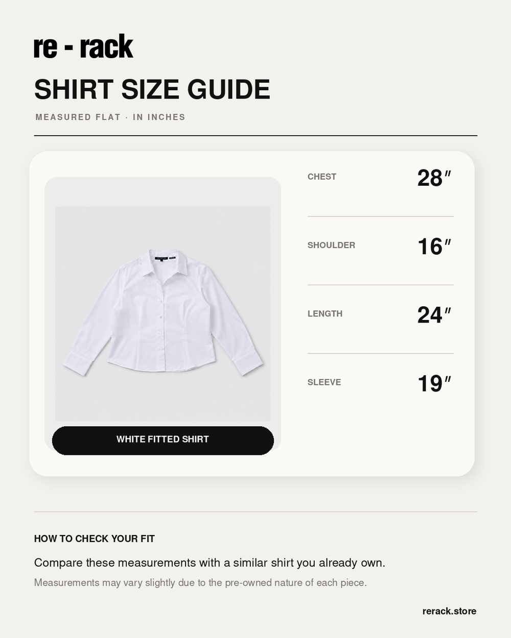 Size Chart for Jones New York White Button-Down Shirt