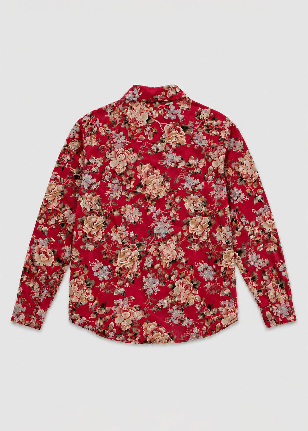 Liz Claiborne Red Vintage Floral Button-Down Shirt