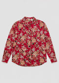 Liz Claiborne Red Vintage Floral Button-Down Shirt