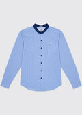 Hollister Blue Dotted Band Collar Shirt
