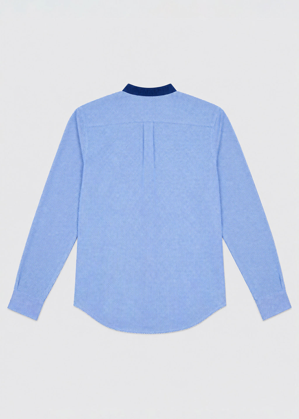 Hollister Blue Dotted Band Collar Shirt