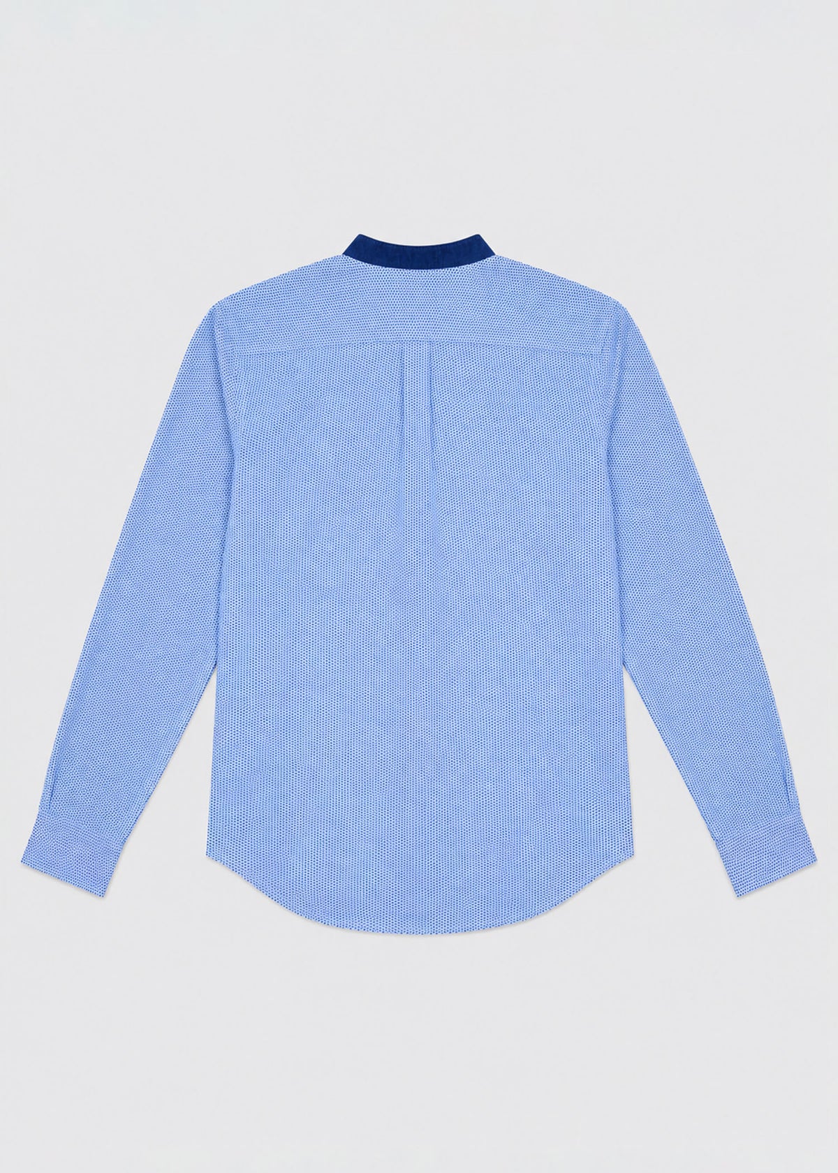 Hollister Blue Dotted Band Collar Shirt