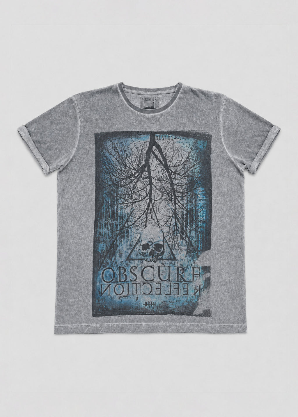 Acid Wash Skull Graphic Tee