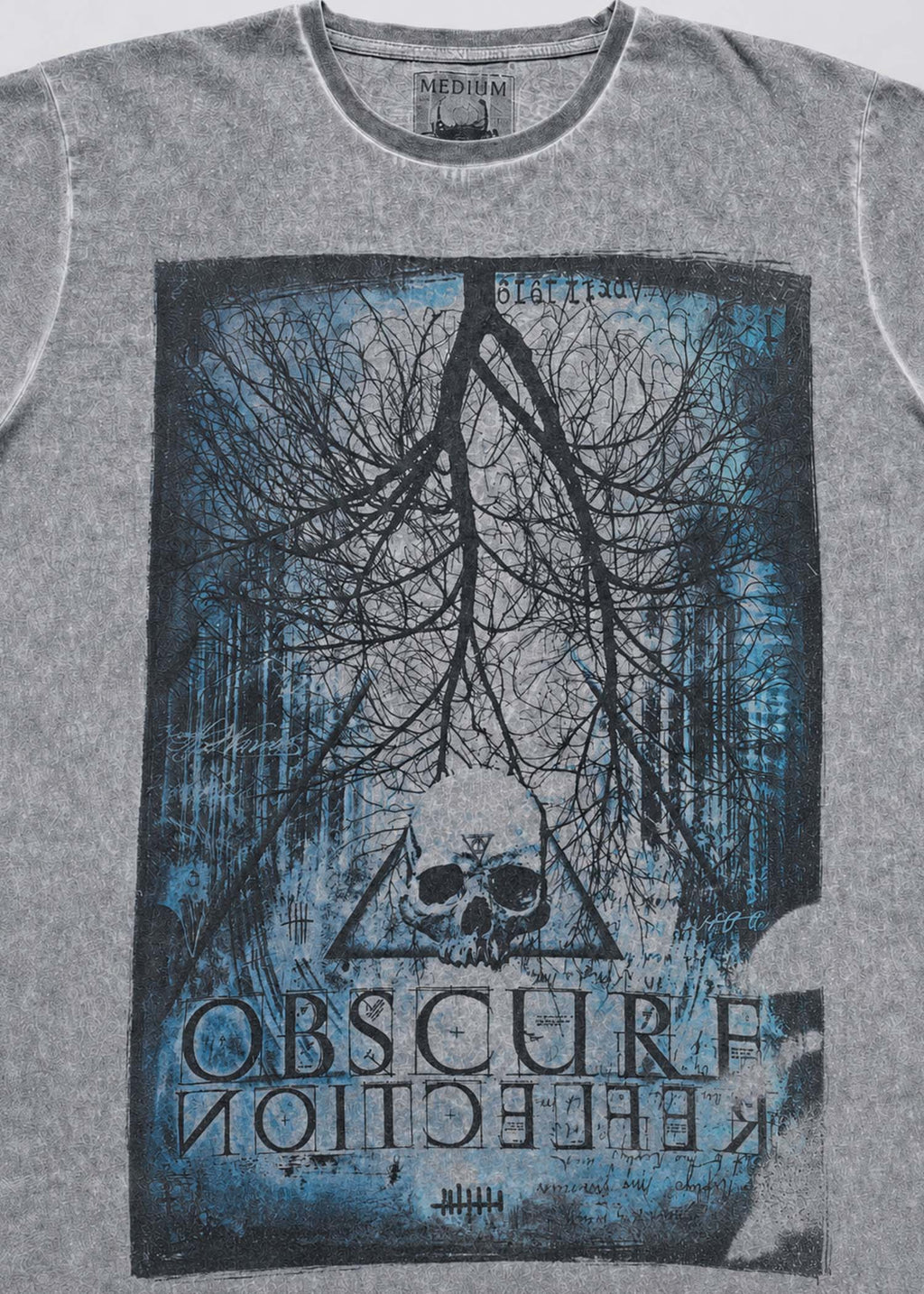 Acid Wash Skull Graphic Tee