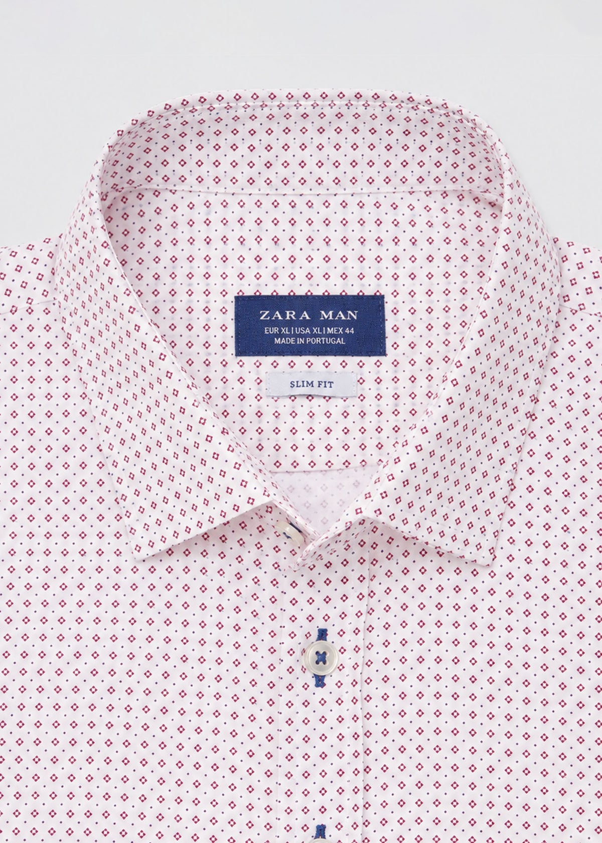 Zara Man Slim Fit Micro-Print Shirt