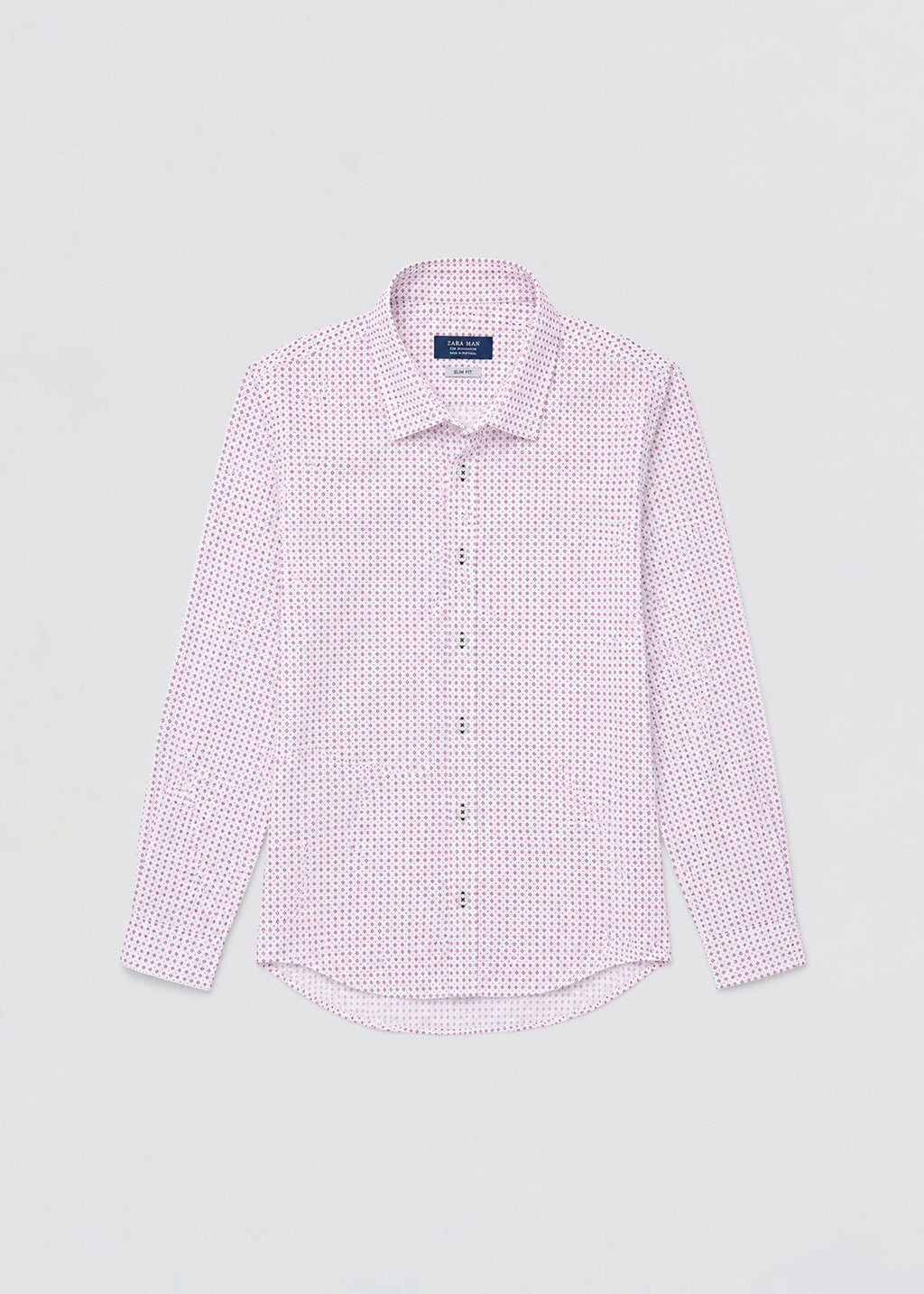 Zara Man Slim Fit Micro-Print Shirt