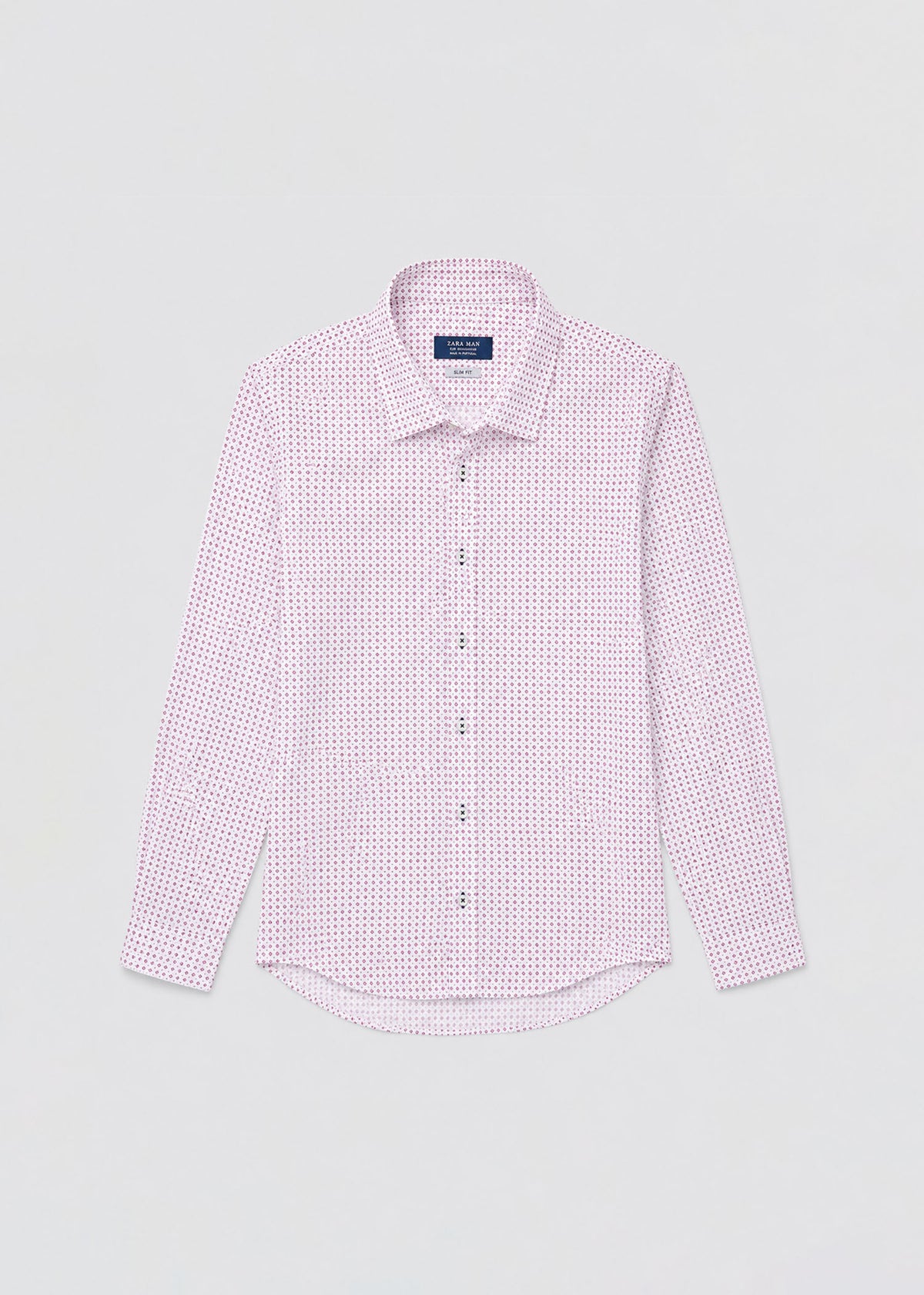 Zara Man Slim Fit Micro-Print Shirt