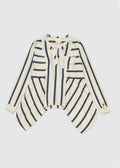 Maeve Striped Asymmetric Hem Tunic Blouse