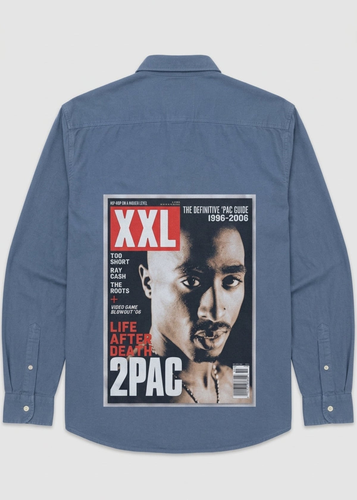 2Pac Graphic Shirt – Blue Corduroy