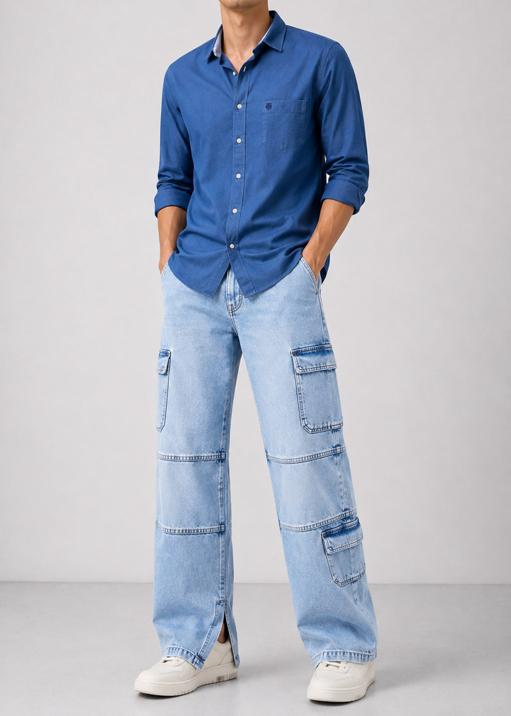 2Pac Graphic Shirt – Blue Corduroy