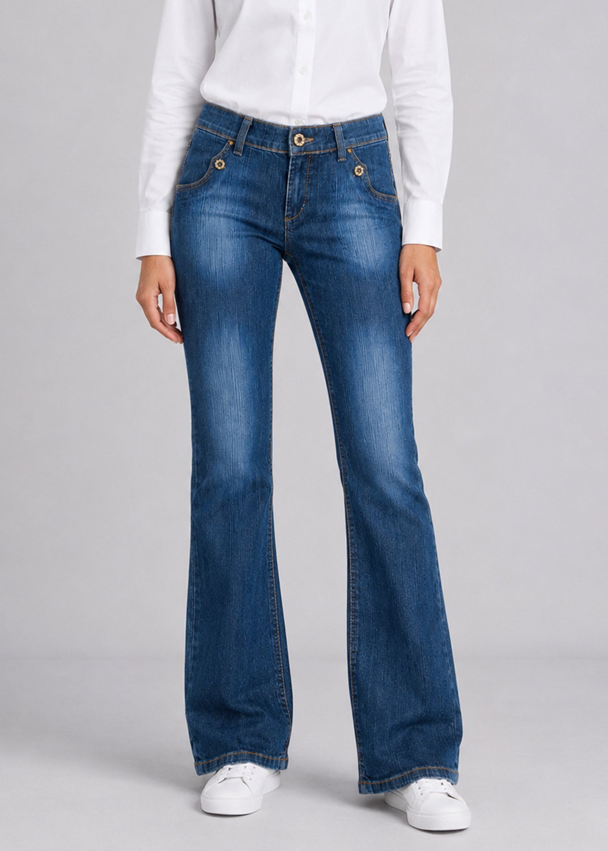 D&G Dolce & Gabbana Dark-Wash Bootcut Jeans