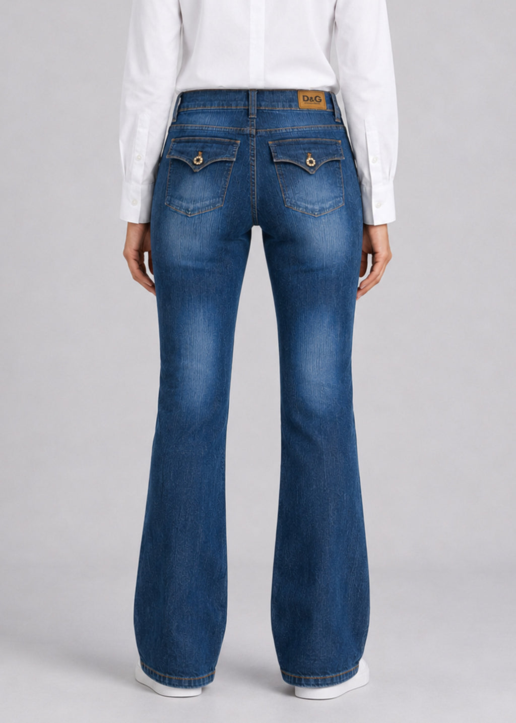 D&G Dolce & Gabbana Dark-Wash Bootcut Jeans