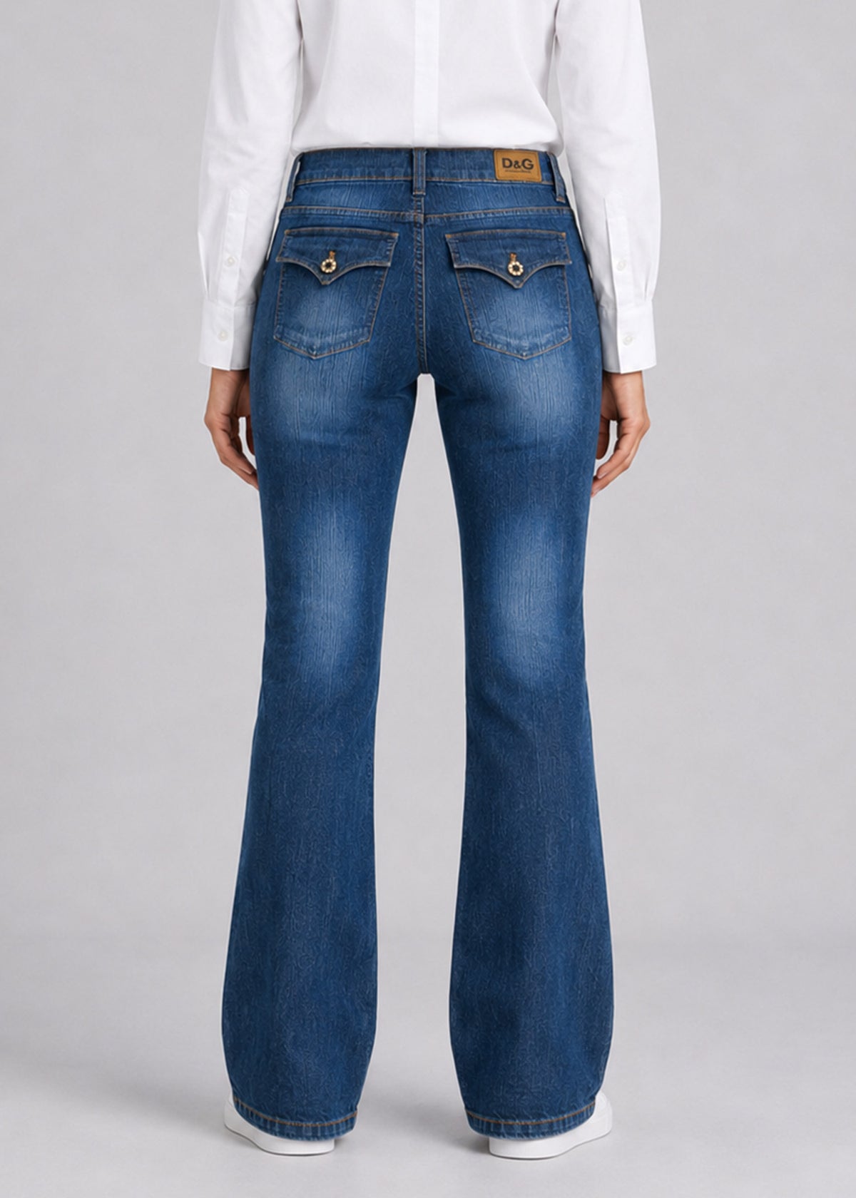 D&G Dolce & Gabbana Dark-Wash Bootcut Jeans