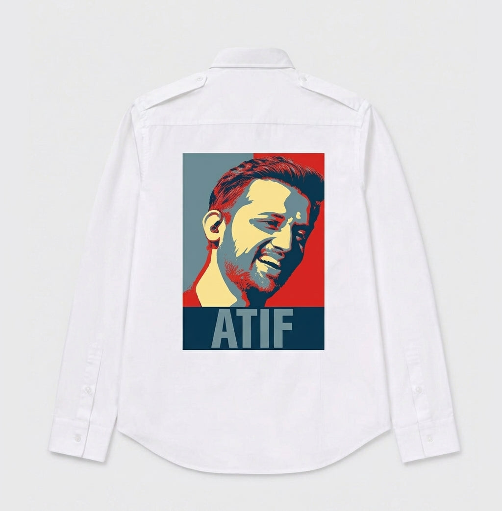 Atif Aslam Graphic Shirt – White Epaulette
