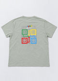 Rerack Ludo Club Graphic Tee – Sage Green – back flat lay