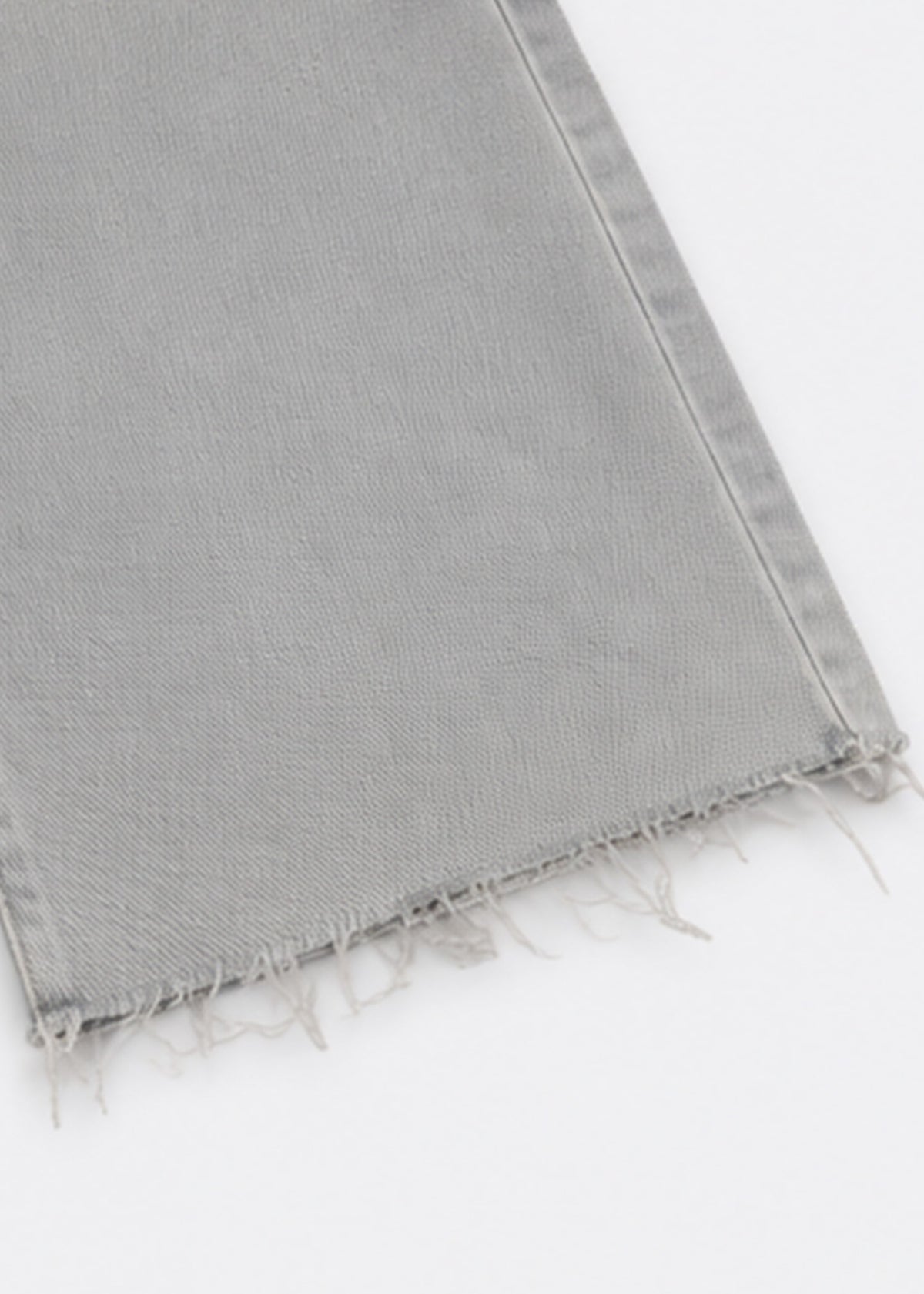 Pull and Bear light grey jeans raw frayed hem detail