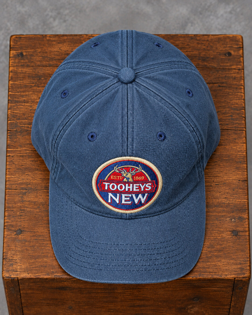 Blue Tooheys New Patch Cap, top view