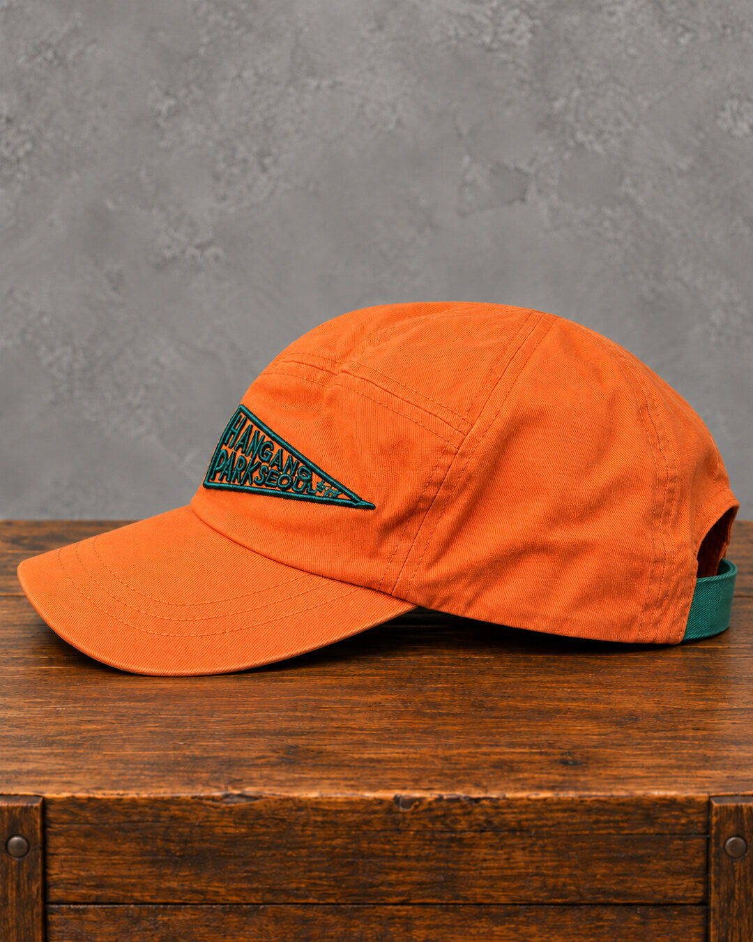 Orange Pennant Embroidered Cap, side view