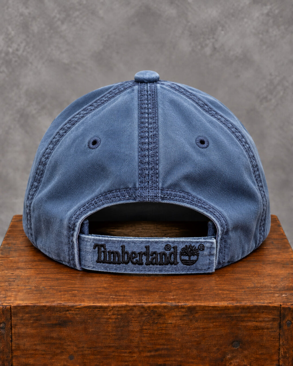 Timberland 73 Washed Blue Cap, back branded strap
