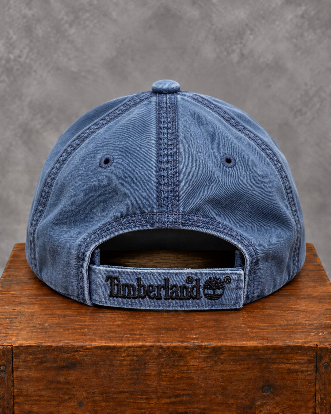 Timberland 73 Washed Blue Cap, back branded strap