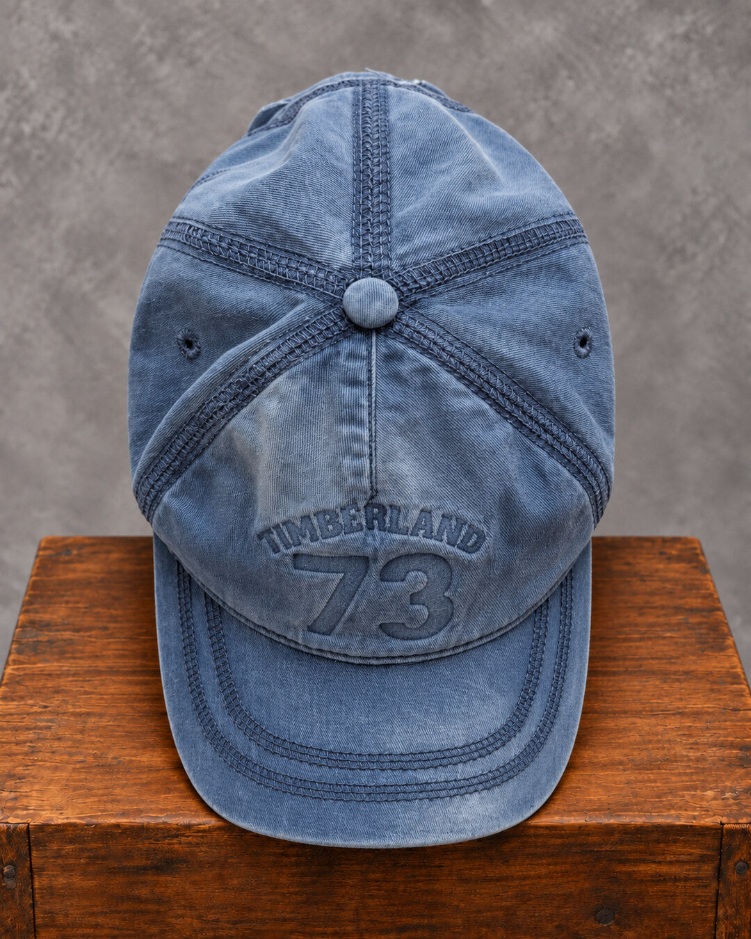 Timberland 73 Washed Blue Cap, top view